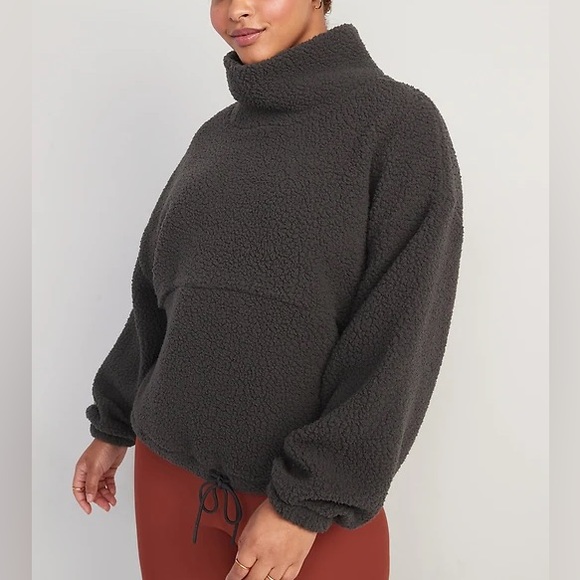 Old Navy Tops - Cropped Sherpa Pullover Turtleneck Sweater for Women NWT